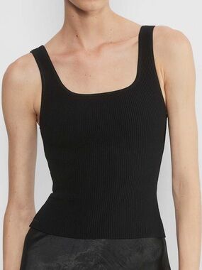 Babaton - Sculpt Knit Squareneck Tank in Black